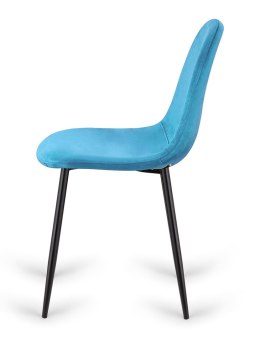 Krzesło tapicerowane GIULIA SEA BLUE VELVET II GATUNEK Lugano