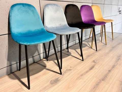 Krzesło tapicerowane GIULIA SEA BLUE VELVET II GATUNEK Lugano Krzesło tapicerowane GIULIA SEA BLUE VELVET II GATUNEK Lugano