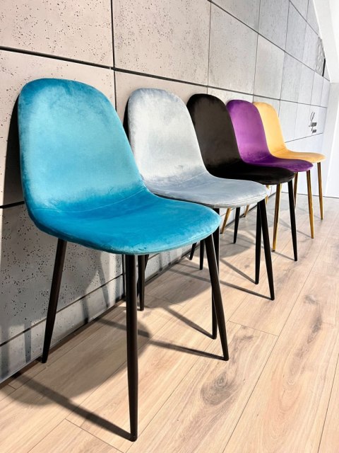 Krzesło tapicerowane GIULIA SEA BLUE VELVET II GATUNEK Lugano Krzesło tapicerowane GIULIA SEA BLUE VELVET II GATUNEK Lugano