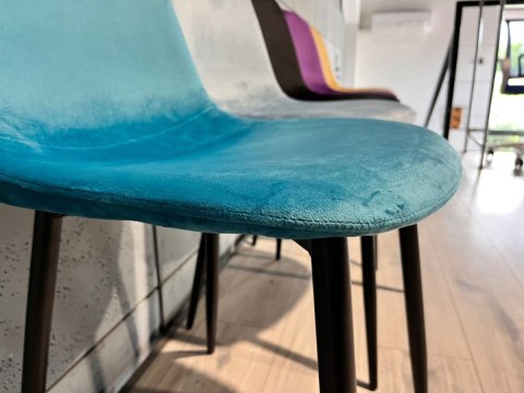 Krzesło tapicerowane GIULIA SEA BLUE VELVET II GATUNEK Lugano Krzesło tapicerowane GIULIA SEA BLUE VELVET II GATUNEK Lugano