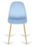 Krzesło tapicerowane GIULIA SKY BLUE VELVET GOLD II GATUNEK Lugano