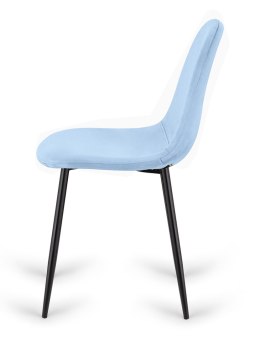 Krzesło tapicerowane GIULIA SKY BLUE VELVET II GATUNEK Lugano