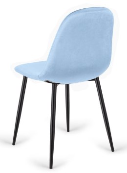 Krzesło tapicerowane GIULIA SKY BLUE VELVET Lugano