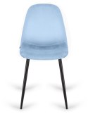 Krzesło tapicerowane GIULIA SKY BLUE VELVET Lugano