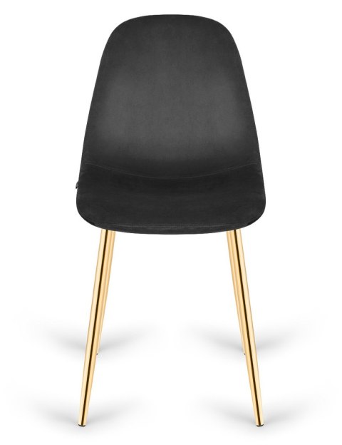 Krzesło tapicerowane GIULIA VELVET BLACK GOLD II GATUNEK Lugano Krzesło tapicerowane GIULIA VELVET BLACK GOLD II GATUNEK Lugano