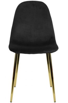 Krzesło tapicerowane GIULIA VELVET BLACK GOLD Lugano