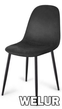 Krzesło tapicerowane GIULIA VELVET BLACK II GATUNEK Lugano