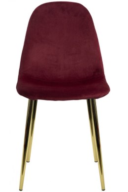 Krzesło tapicerowane GIULIA VELVET BURGUNDY GOLD Lugano