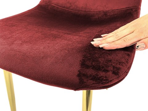 Krzesło tapicerowane GIULIA VELVET BURGUNDY GOLD Lugano Krzesło tapicerowane GIULIA VELVET BURGUNDY GOLD Lugano