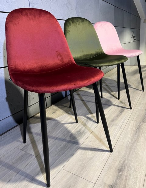 Krzesło tapicerowane GIULIA VELVET BURGUNDY II GATUNEK Lugano Krzesło tapicerowane GIULIA VELVET BURGUNDY II GATUNEK Lugano