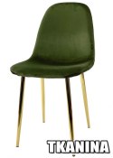 Krzesło tapicerowane GIULIA VELVET KHAKI GOLD Lugano