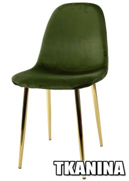 Krzesło tapicerowane GIULIA VELVET KHAKI GOLD Lugano