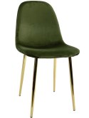 Krzesło tapicerowane GIULIA VELVET KHAKI GOLD Lugano