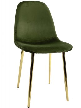 Krzesło tapicerowane GIULIA VELVET KHAKI GOLD Lugano