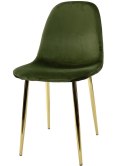 Krzesło tapicerowane GIULIA VELVET KHAKI GOLD Lugano