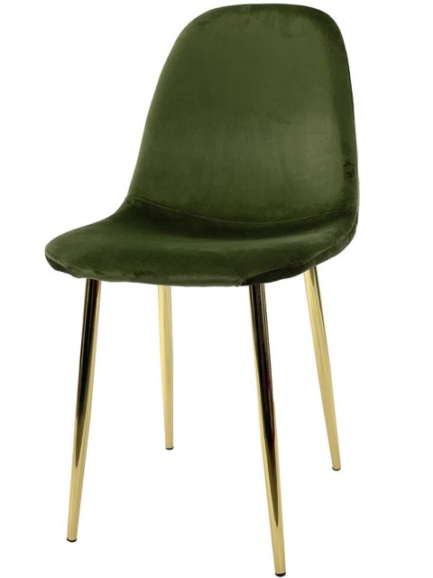Krzesło tapicerowane GIULIA VELVET KHAKI GOLD Lugano Krzesło tapicerowane GIULIA VELVET KHAKI GOLD Lugano