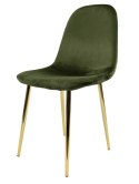 Krzesło tapicerowane GIULIA VELVET KHAKI GOLD Lugano
