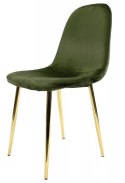Krzesło tapicerowane GIULIA VELVET KHAKI GOLD Lugano
