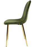Krzesło tapicerowane GIULIA VELVET KHAKI GOLD Lugano