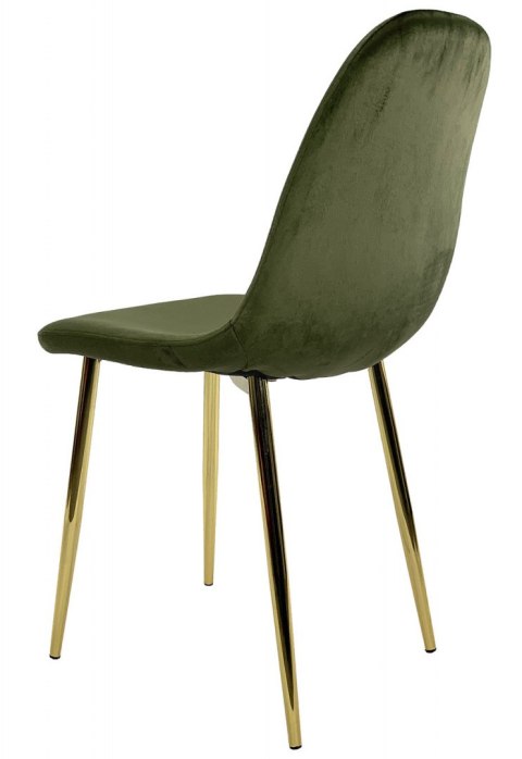 Krzesło tapicerowane GIULIA VELVET KHAKI GOLD Lugano Krzesło tapicerowane GIULIA VELVET KHAKI GOLD Lugano