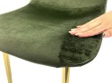 Krzesło tapicerowane GIULIA VELVET KHAKI GOLD Lugano
