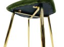 Krzesło tapicerowane GIULIA VELVET KHAKI GOLD Lugano