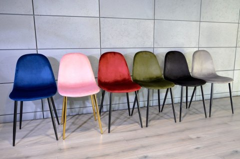 Krzesło tapicerowane GIULIA VELVET KHAKI GOLD Lugano Krzesło tapicerowane GIULIA VELVET KHAKI GOLD Lugano