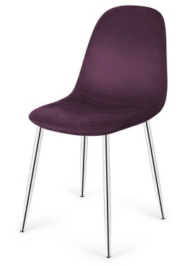 Krzesło tapicerowane GIULIA VELVET NIGHT SILVER Lugano