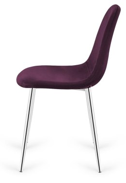 Krzesło tapicerowane GIULIA VELVET NIGHT SILVER Lugano