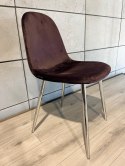 Krzesło tapicerowane GIULIA VELVET NIGHT SILVER Lugano