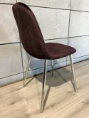 Krzesło tapicerowane GIULIA VELVET NIGHT SILVER Lugano