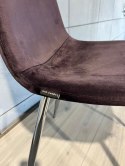 Krzesło tapicerowane GIULIA VELVET NIGHT SILVER Lugano
