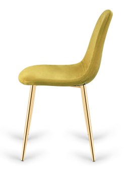 Krzesło tapicerowane GIULIA VELVET OLIVE GOLD Lugano