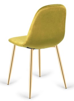 Krzesło tapicerowane GIULIA VELVET OLIVE GOLD Lugano