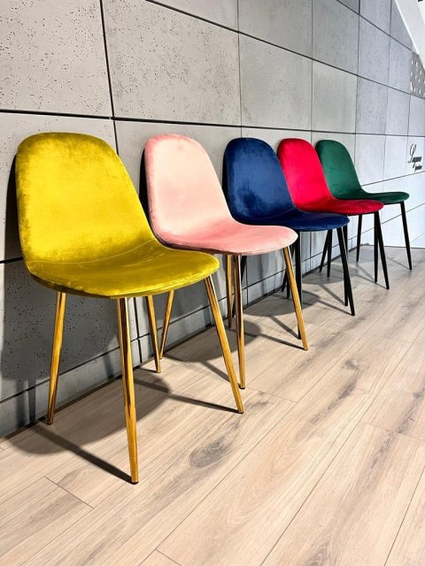Krzesło tapicerowane GIULIA VELVET OLIVE GOLD Lugano Krzesło tapicerowane GIULIA VELVET OLIVE GOLD Lugano