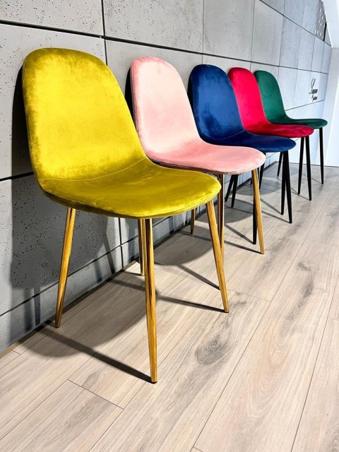 Krzesło tapicerowane GIULIA VELVET OLIVE GOLD Lugano Krzesło tapicerowane GIULIA VELVET OLIVE GOLD Lugano