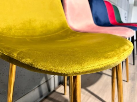 Krzesło tapicerowane GIULIA VELVET OLIVE GOLD Lugano Krzesło tapicerowane GIULIA VELVET OLIVE GOLD Lugano