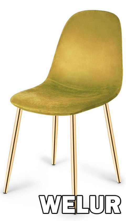 Krzesło tapicerowane GIULIA VELVET OLIVE GOLD Lugano Krzesło tapicerowane GIULIA VELVET OLIVE GOLD Lugano