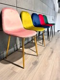 Krzesło tapicerowane GIULIA VELVET PINK GOLD II GATUNEK Lugano