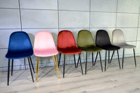 Krzesło tapicerowane GIULIA VELVET PINK GOLD II GATUNEK Lugano Krzesło tapicerowane GIULIA VELVET PINK GOLD II GATUNEK Lugano