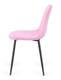 Krzesło tapicerowane GIULIA VELVET PINK Lugano