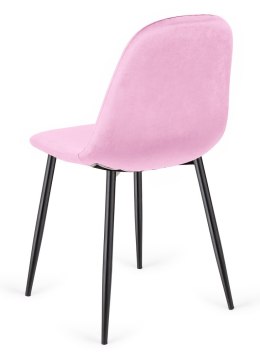 Krzesło tapicerowane GIULIA VELVET PINK Lugano