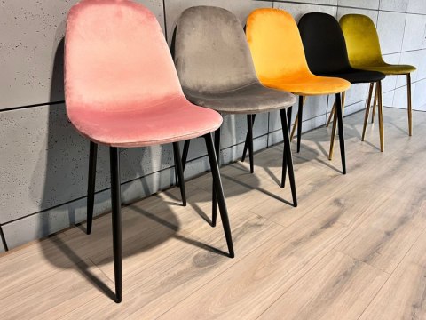 Krzesło tapicerowane GIULIA VELVET PINK Lugano Krzesło tapicerowane GIULIA VELVET PINK Lugano