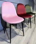 Krzesło tapicerowane GIULIA VELVET PINK Lugano