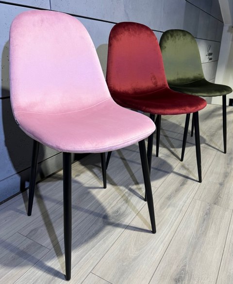 Krzesło tapicerowane GIULIA VELVET PINK Lugano Krzesło tapicerowane GIULIA VELVET PINK Lugano
