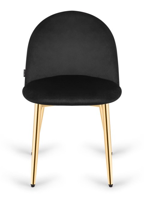 Krzesło tapicerowane GLORIA BLACK VELVET GOLD Lugano Krzesło tapicerowane GLORIA BLACK VELVET GOLD Lugano
