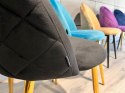 Krzesło tapicerowane GLORIA BLACK VELVET GOLD Lugano