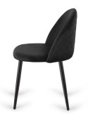 Krzesło tapicerowane GLORIA BLACK VELVET Lugano