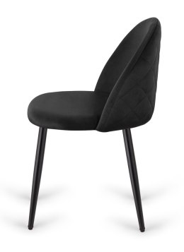 Krzesło tapicerowane GLORIA BLACK VELVET Lugano