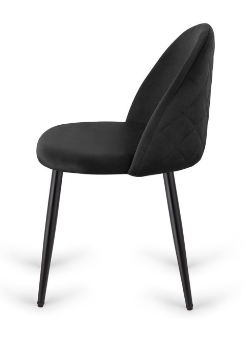 Krzesło tapicerowane GLORIA BLACK VELVET Lugano Krzesło tapicerowane GLORIA BLACK VELVET Lugano